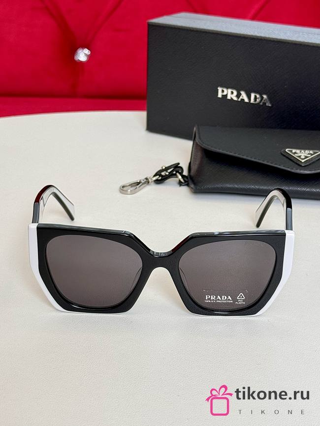 Prada PR15WS Rectangular Sunglasses Black - 1