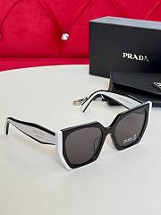 Prada PR15WS Rectangular Sunglasses Black - 4