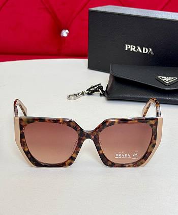 Prada PR15WS Rectangular Sunglasses Caramel