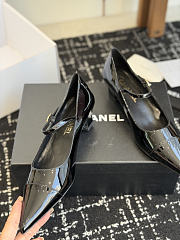 Chanel Mary Janes Patent Calfskin Black 35mm - 5