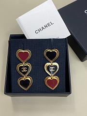 Chanel Pendant Earrings Golden Black & Dark Red Metal & Resin - 4