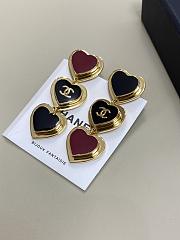 Chanel Pendant Earrings Golden Black & Dark Red Metal & Resin - 5
