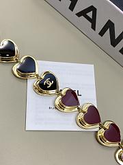 Chanel Necklace Golden Black & Dark Red Metal & Resin - 4