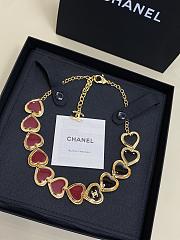 Chanel Necklace Golden Black & Dark Red Metal & Resin - 2