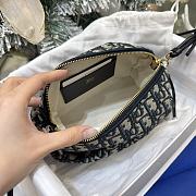 Dior Bow Pouch Blue Dior Oblique Jacquard - 20x11x8cm - 5