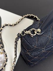Chanel Classic Vanity with Chain Denim & Gold Metal Dark Blue & Orange - 19.5x17x5cm - 5