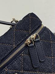 Chanel Classic Vanity with Chain Denim & Gold Metal Dark Blue & Orange - 19.5x17x5cm - 2