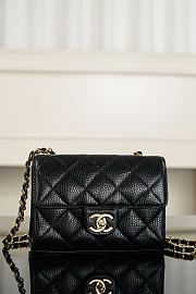Chanel Mini Flap Grained Calfskin & Gold-Tone Metal Black - 19x13x7cm - 1