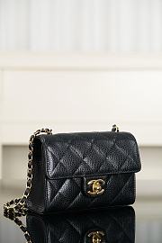 Chanel Mini Flap Grained Calfskin & Gold-Tone Metal Black - 19x13x7cm - 6
