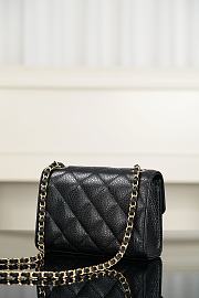 Chanel Mini Flap Grained Calfskin & Gold-Tone Metal Black - 19x13x7cm - 2