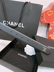 Chanel Leather Belt Calfskin & Metal Black & Gold  - 4