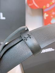 Chanel Leather Belt Calfskin & Metal Black & Gold  - 2