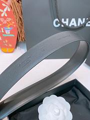 Chanel Leather Belt Calfskin & Metal Black & Gold 25475 - 2