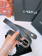 Chanel Leather Belt Calfskin & Metal Black & Gold 25475 - 5