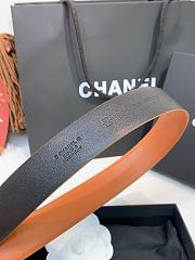 Chanel Leather Belt Calfskin & Metal Brown & Gold 25476 - 3