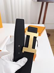 Hermes Constance Belt Buckle & Reversible Leather Strap 38mm Gold Black - 2