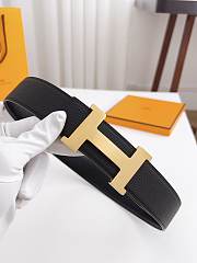 Hermes Constance Belt Buckle & Reversible Leather Strap 38mm Gold Black - 3