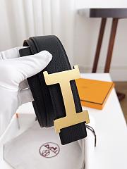 Hermes Constance Belt Buckle & Reversible Leather Strap 38mm Gold Black - 4