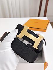 Hermes Constance Belt Buckle & Reversible Leather Strap 38mm Gold Black - 6