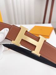 Hermes Constance Belt Buckle & Reversible Leather Strap 38mm Gold Brown/ Black - 5
