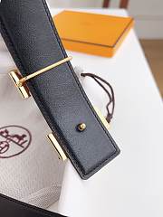 Hermes Constance Belt Buckle & Reversible Leather Strap 38mm Gold Brown/ Black - 4