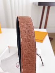 Hermes Constance Belt Buckle & Reversible Leather Strap 38mm Gold Brown/ Black - 3