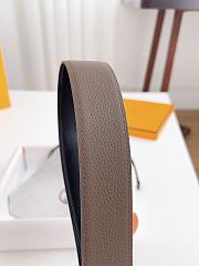 Hermes Constance Belt Buckle & Reversible Leather Strap 38mm Silver Taupe/Black - 2