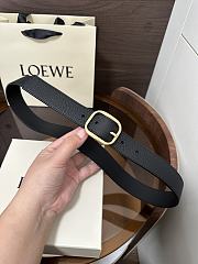Loewe Rounded Soft Belt In Supple Grained Calfskin Black/Gold 3.5cm - 3