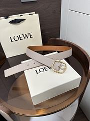 Loewe Rounded Soft Belt In Supple Grained Calfskin Clay/Gold 3.5cm - 1