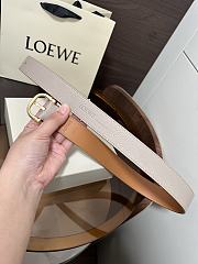 Loewe Rounded Soft Belt In Supple Grained Calfskin Clay/Gold 3.5cm - 2