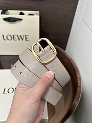 Loewe Rounded Soft Belt In Supple Grained Calfskin Clay/Gold 3.5cm - 3