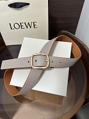 Loewe Rounded Soft Belt In Supple Grained Calfskin Clay/Gold 3.5cm - 4