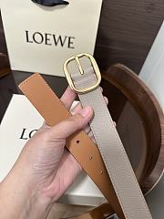 Loewe Rounded Soft Belt In Supple Grained Calfskin Clay/Gold 3.5cm - 5