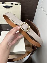 Loewe Rounded Soft Belt In Supple Grained Calfskin Clay/Gold 3.5cm - 6