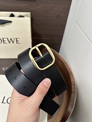 Loewe Rounded Soft Belt In Classic Calfskin Black/Gold 3.5cm - 6