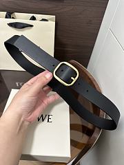 Loewe Rounded Soft Belt In Classic Calfskin Black/Gold 3.5cm - 5