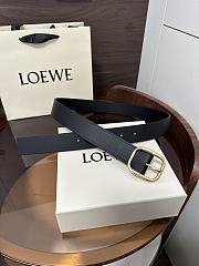 Loewe Rounded Soft Belt In Classic Calfskin Black/Gold 3.5cm - 4