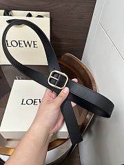 Loewe Rounded Soft Belt In Classic Calfskin Black/Gold 3.5cm - 3