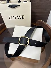 Loewe Rounded Soft Belt In Classic Calfskin Black/Gold 3.5cm - 2