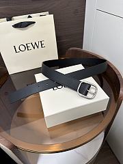 Loewe Rounded Soft Belt In Classic Calfskin Black/Vintage Palladium 3.5cm - 1