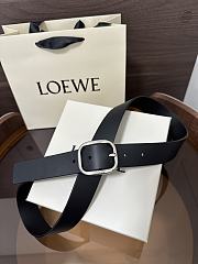 Loewe Rounded Soft Belt In Classic Calfskin Black/Vintage Palladium 3.5cm - 6