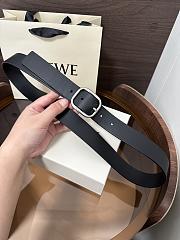 Loewe Rounded Soft Belt In Classic Calfskin Black/Vintage Palladium 3.5cm - 5
