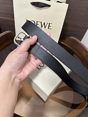 Loewe Rounded Soft Belt In Classic Calfskin Black/Vintage Palladium 3.5cm - 4