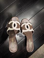 Chanel Mules Lambskin Brown & White 45mm - 6