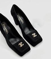 Chanel Pumps Suede Calfskin Black 90mm - 4