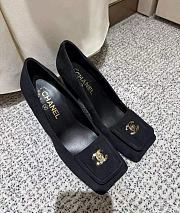 Chanel Pumps Suede Calfskin Black 90mm - 3