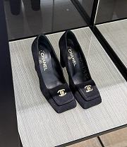 Chanel Pumps Suede Calfskin Black 90mm - 2