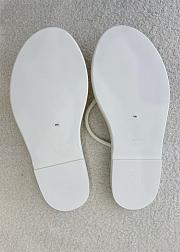 Chanel Thongs Lamskin White - 3