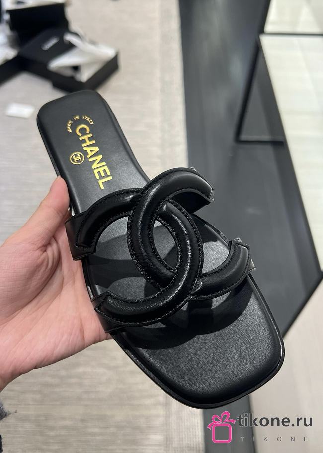 Chanel Mules Lamskin Black - 1