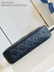 LV Pochette Kasai Monogram Shadow Leather Black M14910 - 24.5x15.5x6cm - 2